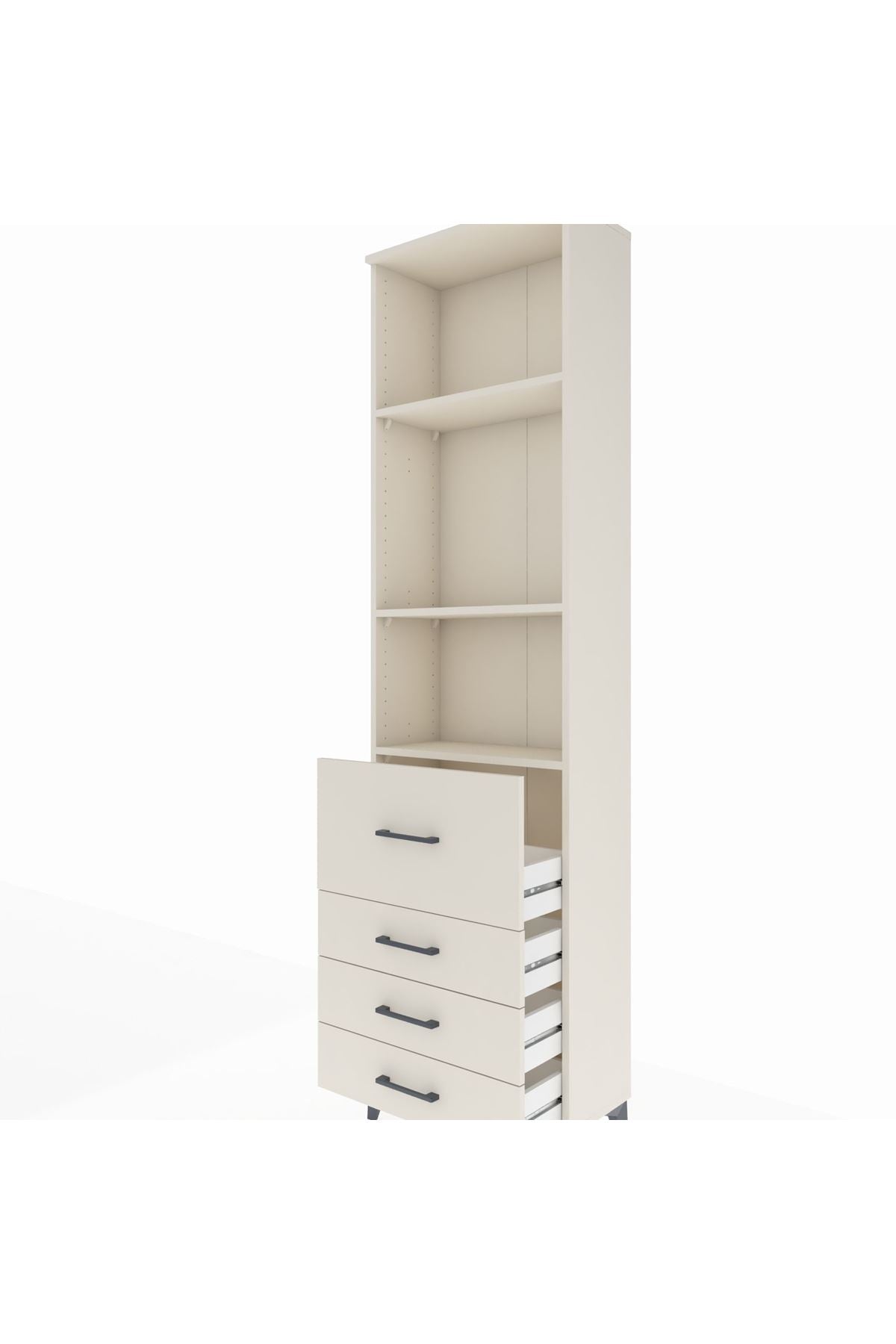 Arges Dolap 3 Raflı 4 Çekmeceli 60x30x221 - S29M069V1A