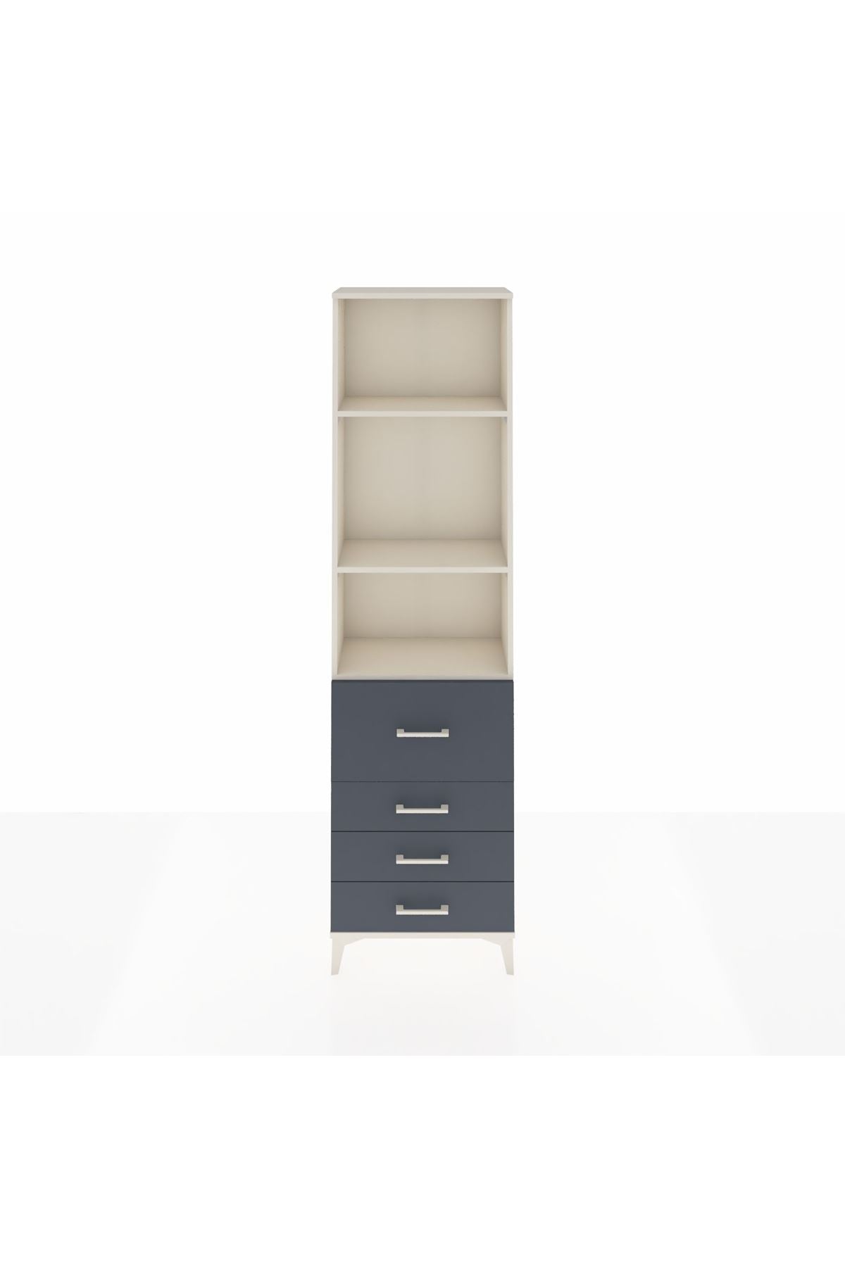 Arges Dolap 3 Raflı 4 Çekmeceli 60x30x221 - S29M069V2A