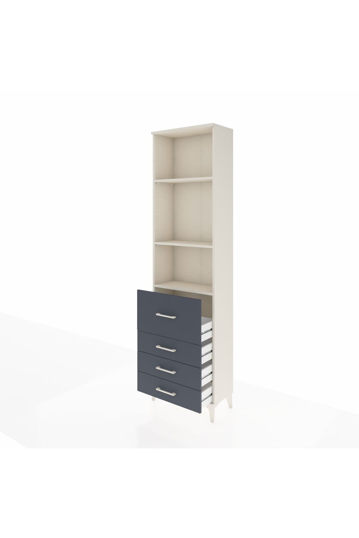 Arges Dolap 3 Raflı 4 Çekmeceli 60x30x221 - S29M069V2A