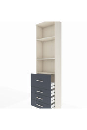 Arges Dolap 3 Raflı 4 Çekmeceli 60x30x221 - S29M069V2A