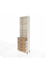 Arges Dolap 3 Raflı 4 Çekmeceli 60x30x221 - S29M069V3A