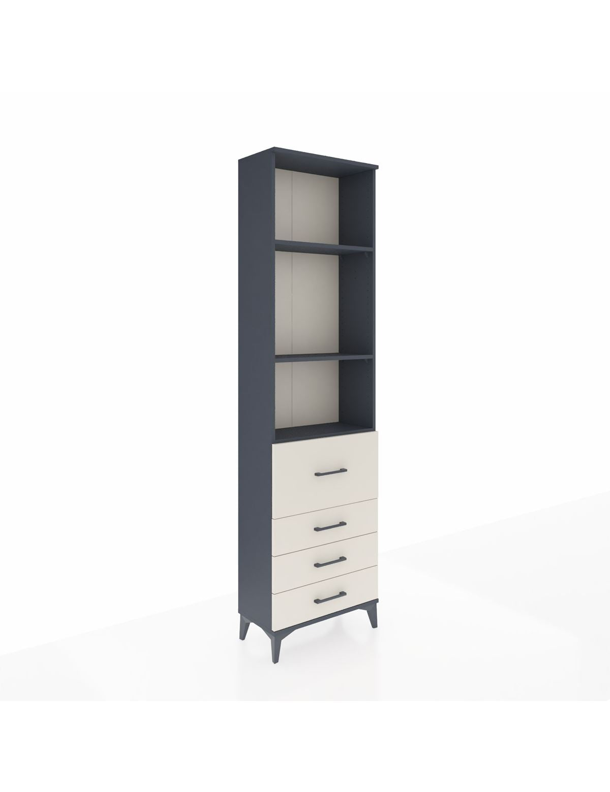 Arges Dolap 3 Raflı 4 Çekmeceli 60x30x221 - S29M069V4A