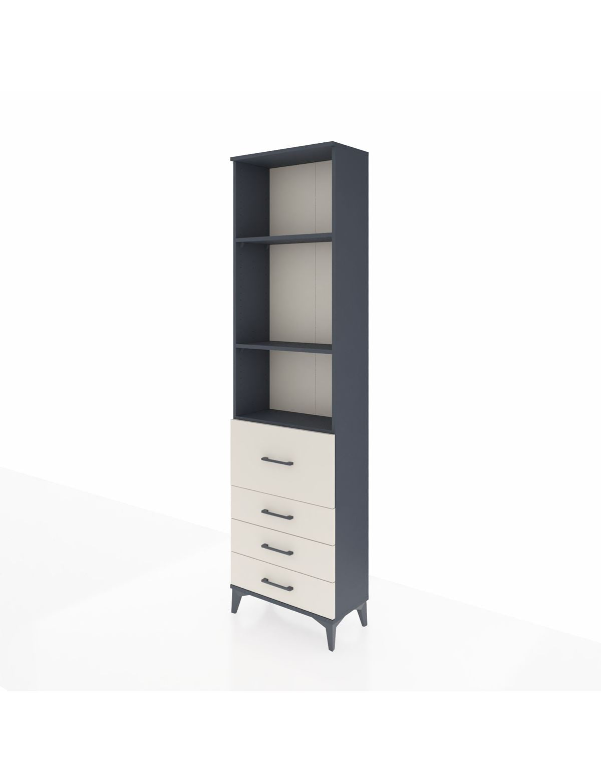 Arges Dolap 3 Raflı 4 Çekmeceli 60x30x221 - S29M069V4A