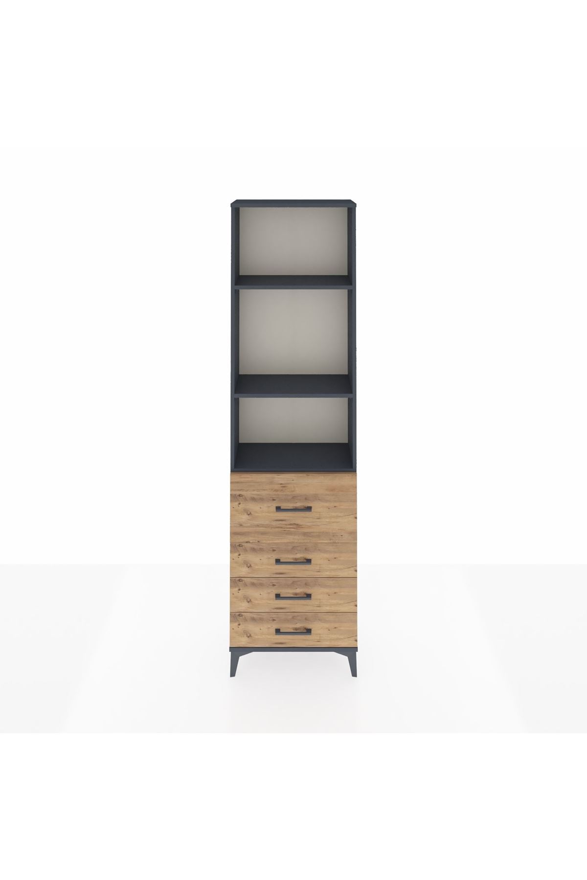 Arges Dolap 3 Raflı 4 Çekmeceli 60x30x221 - S29M069V6A