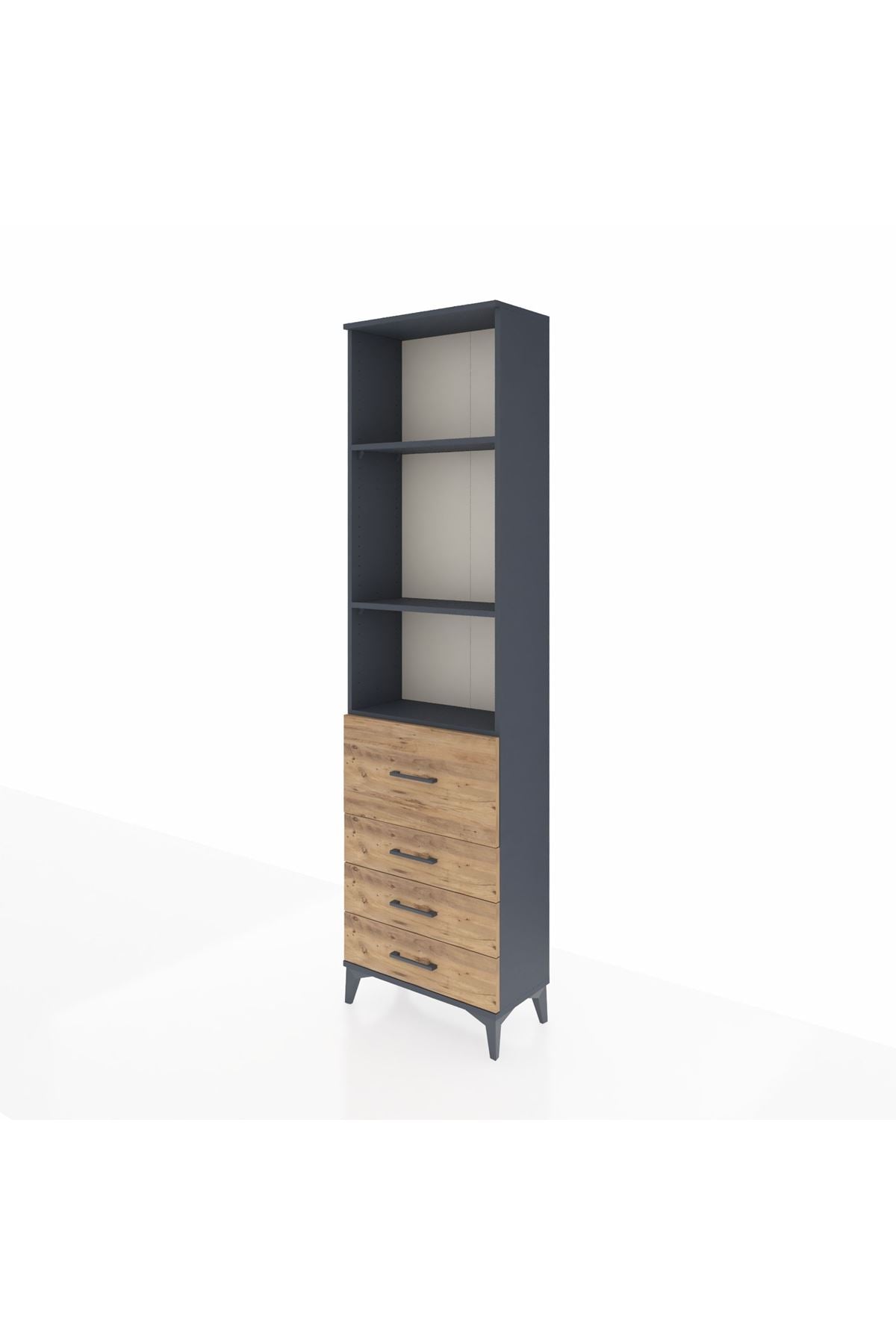 Arges Dolap 3 Raflı 4 Çekmeceli 60x30x221 - S29M069V6A