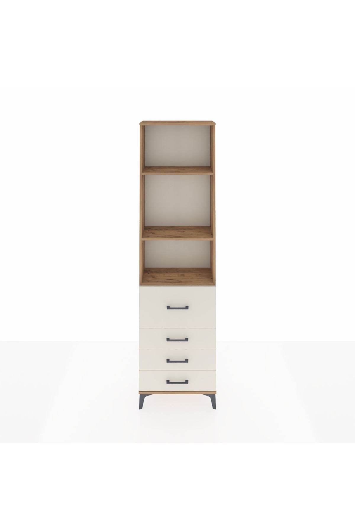 Arges Dolap 3 Raflı 4 Çekmeceli 60x30x221 - S29M069V7A