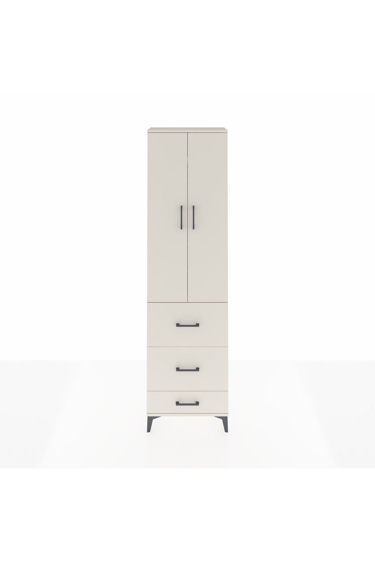 Arges Dolap 2 Raflı 3 Çekmeceli Tek Askılı 60x30x221 - S29M070V1A