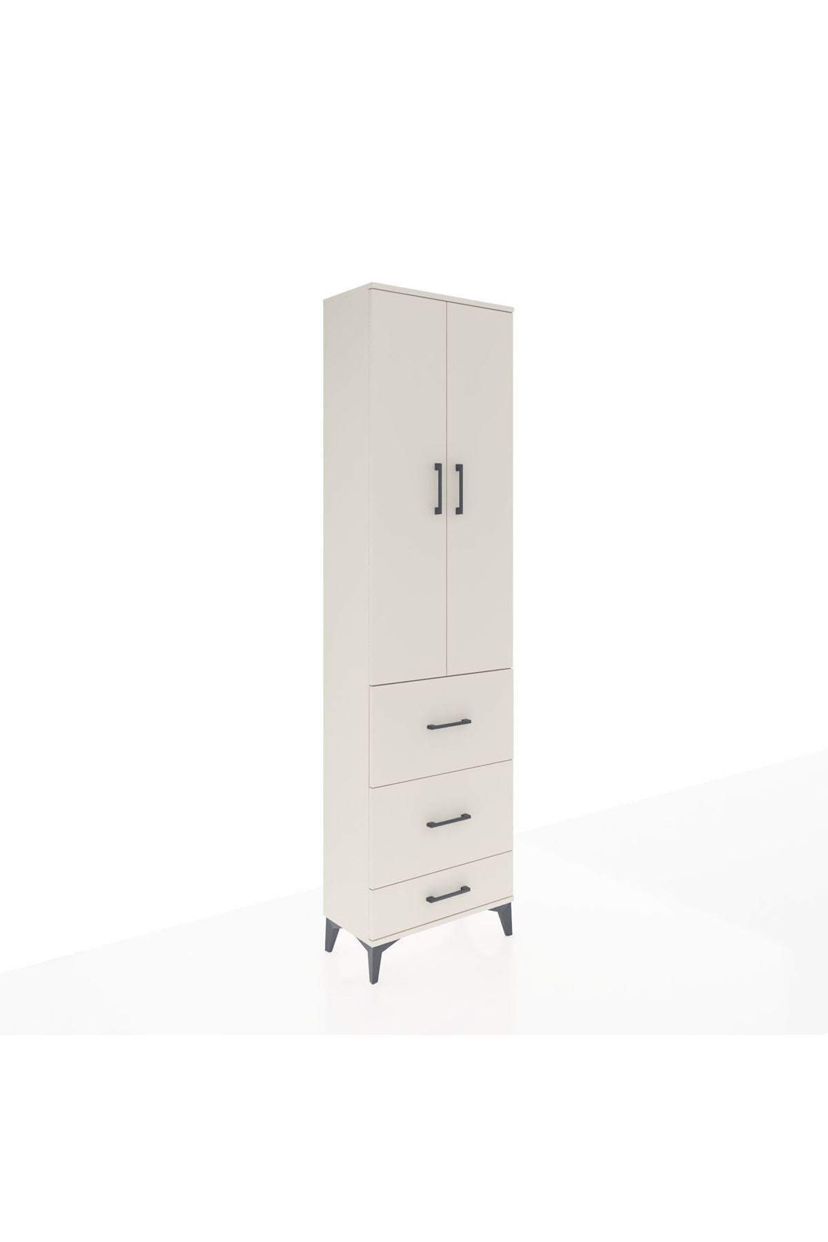 Arges Dolap 2 Raflı 3 Çekmeceli Tek Askılı 60x30x221 - S29M070V1A