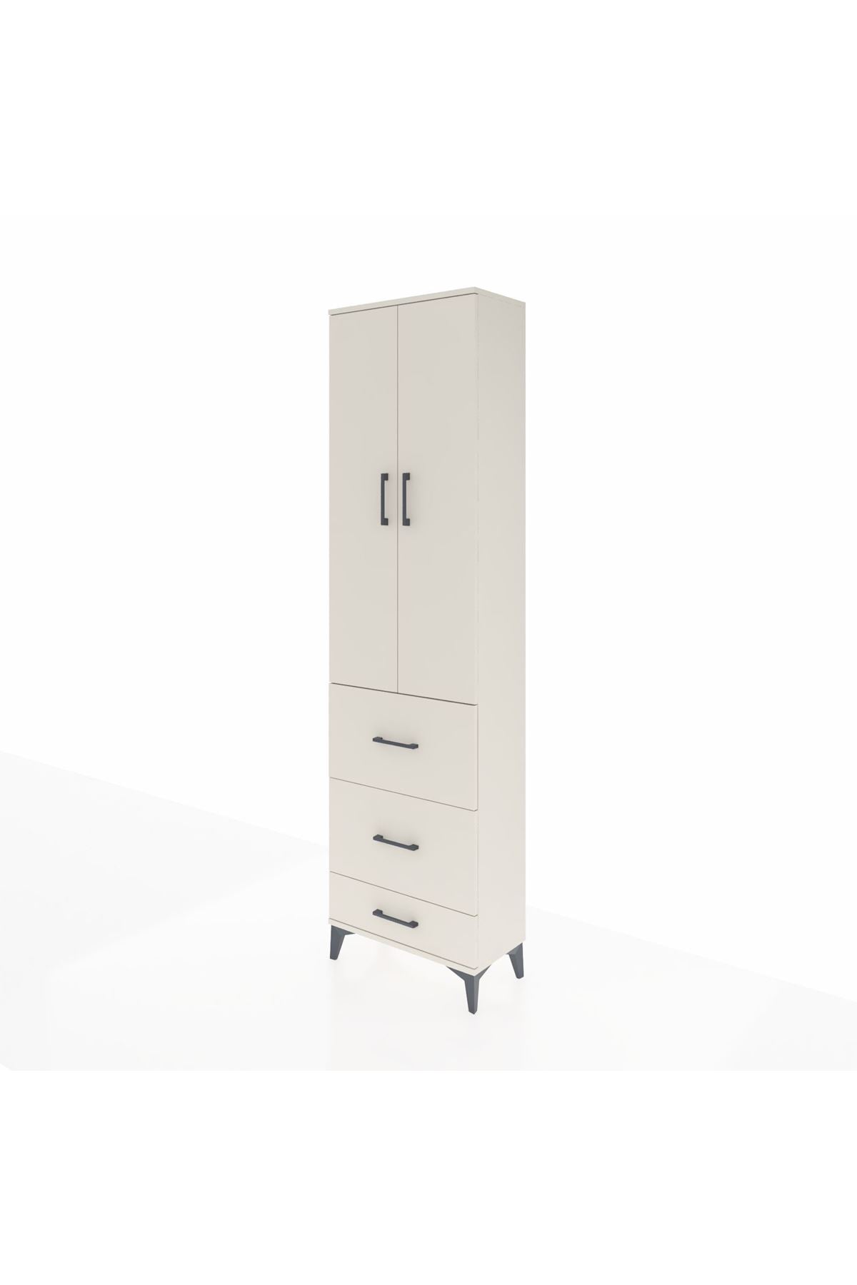 Arges Dolap 2 Raflı 3 Çekmeceli Tek Askılı 60x30x221 - S29M070V1A