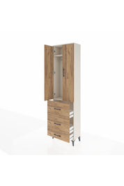 Arges Dolap 2 Raflı 3 Çekmeceli Tek Askılı 60x30x221 - S29M070V3A