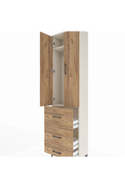 Arges Dolap 2 Raflı 3 Çekmeceli Tek Askılı 60x30x221 - S29M070V3A