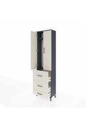 Arges Dolap 2 Raflı 3 Çekmeceli Tek Askılı 60x30x221 - S29M070V4A