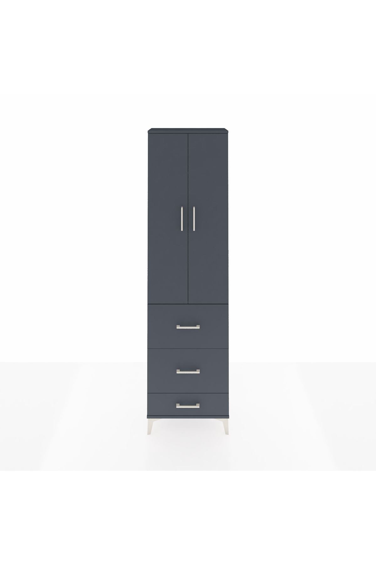 Arges Dolap 2 Raflı 3 Çekmeceli Tek Askılı 60x30x221 - S29M070V5A
