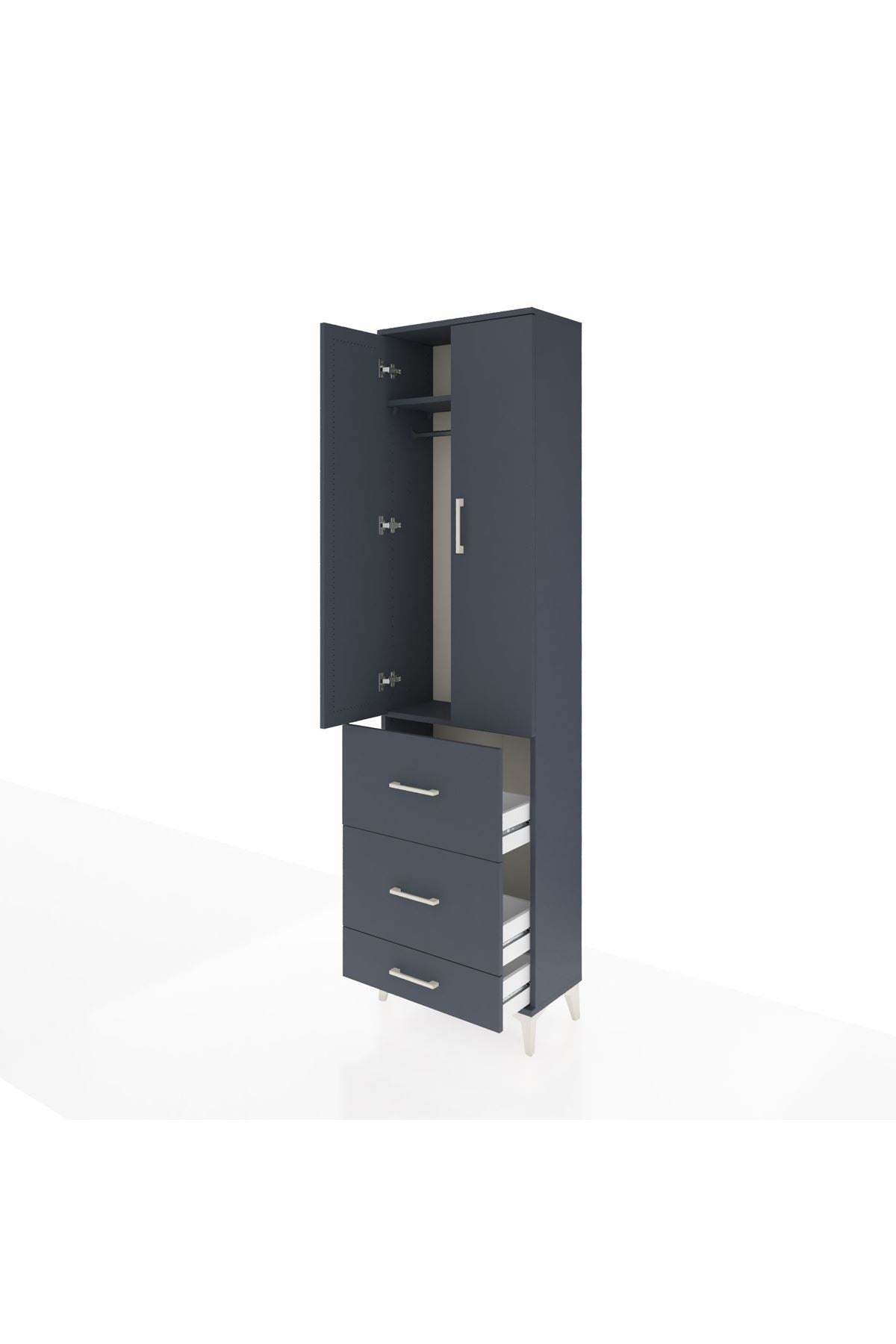 Arges Dolap 2 Raflı 3 Çekmeceli Tek Askılı 60x30x221 - S29M070V5A