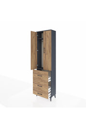 Arges Dolap 2 Raflı 3 Çekmeceli Tek Askılı 60x30x221 - S29M070V6A