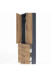 Arges Dolap 2 Raflı 3 Çekmeceli Tek Askılı 60x30x221 - S29M070V6A