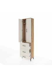 Arges Dolap 2 Raflı 3 Çekmeceli Tek Askılı 60x30x221 - S29M070V7A