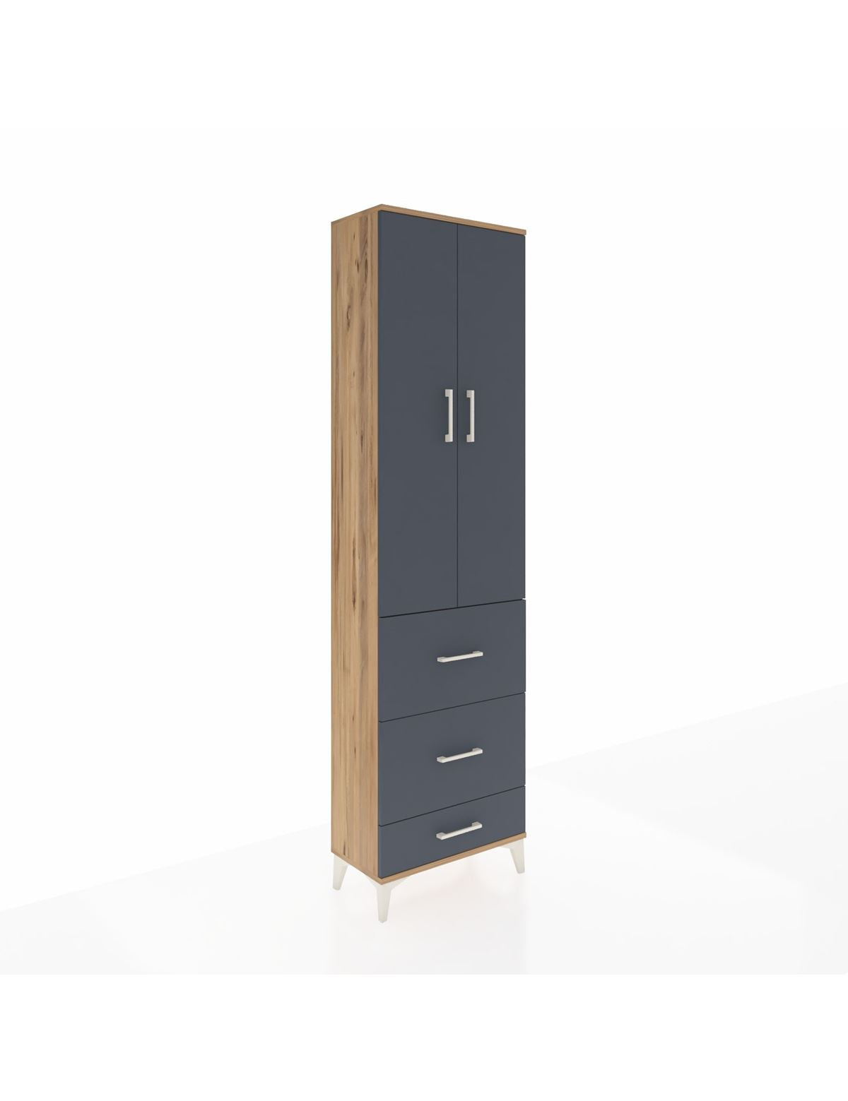 Arges Dolap 2 Raflı 3 Çekmeceli Tek Askılı 60x30x221 - S29M070V8A