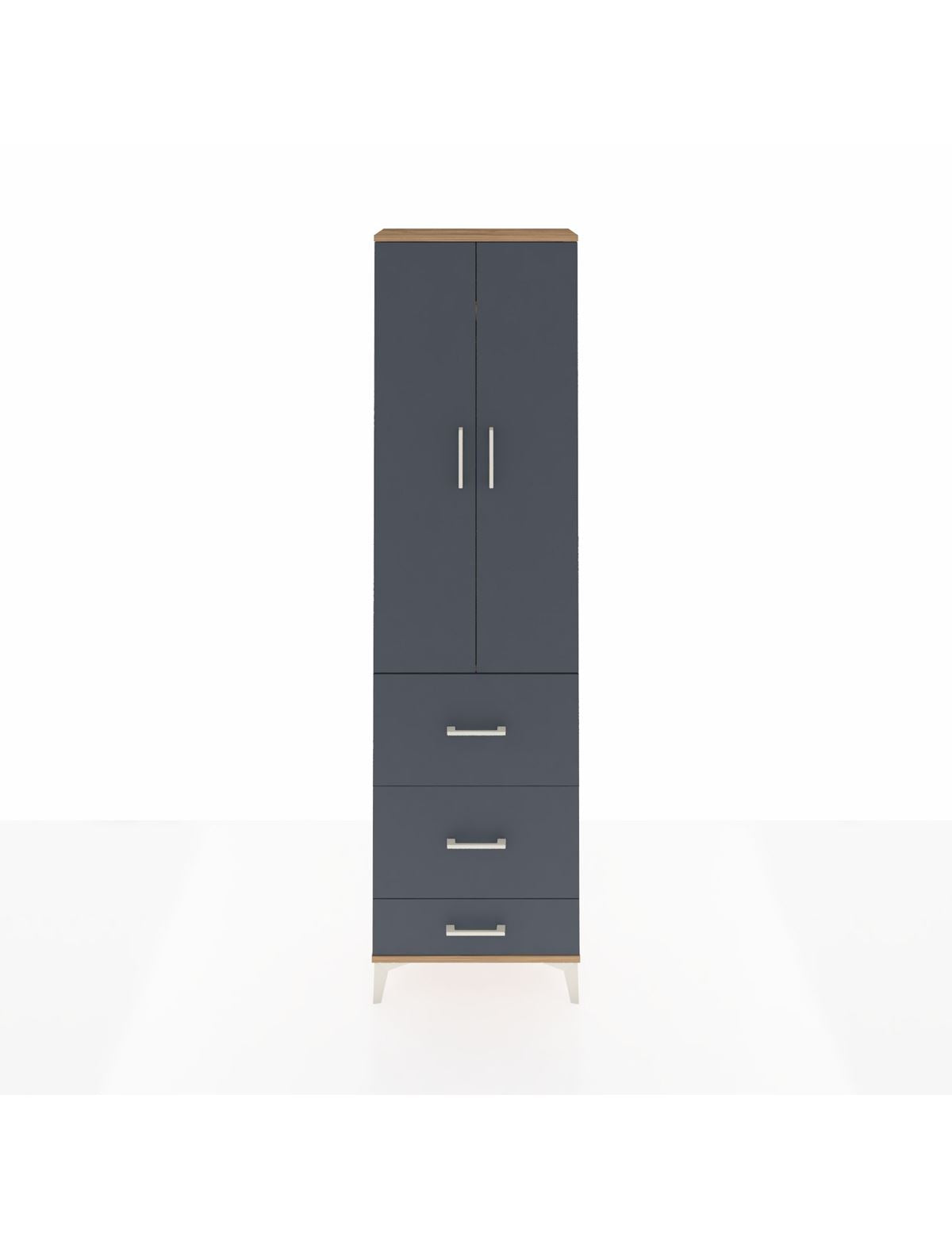 Arges Dolap 2 Raflı 3 Çekmeceli Tek Askılı 60x30x221 - S29M070V8A