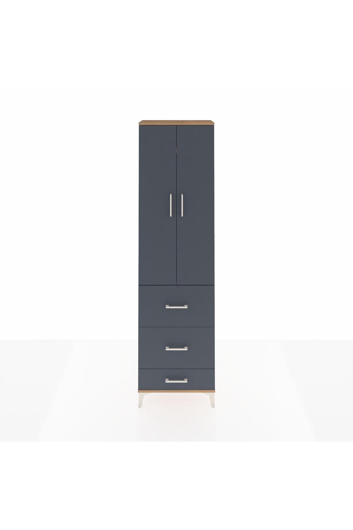 Arges Dolap 2 Raflı 3 Çekmeceli Tek Askılı 60x30x221 - S29M070V8A