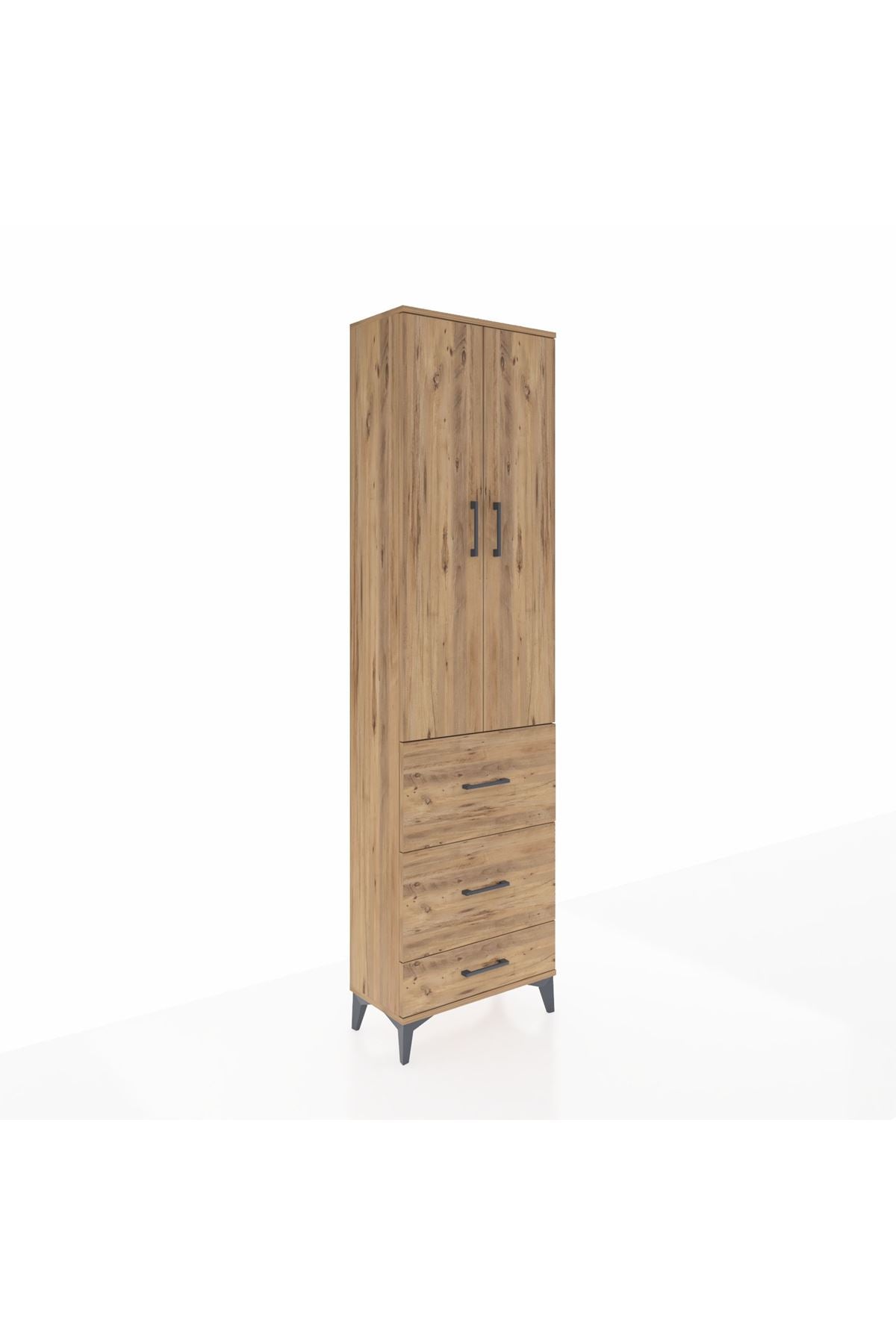 Arges Dolap 2 Raflı 3 Çekmeceli Tek Askılı 60x30x221 - S29M070V9A