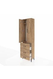 Arges Dolap 2 Raflı 3 Çekmeceli Tek Askılı 60x30x221 - S29M070V9A