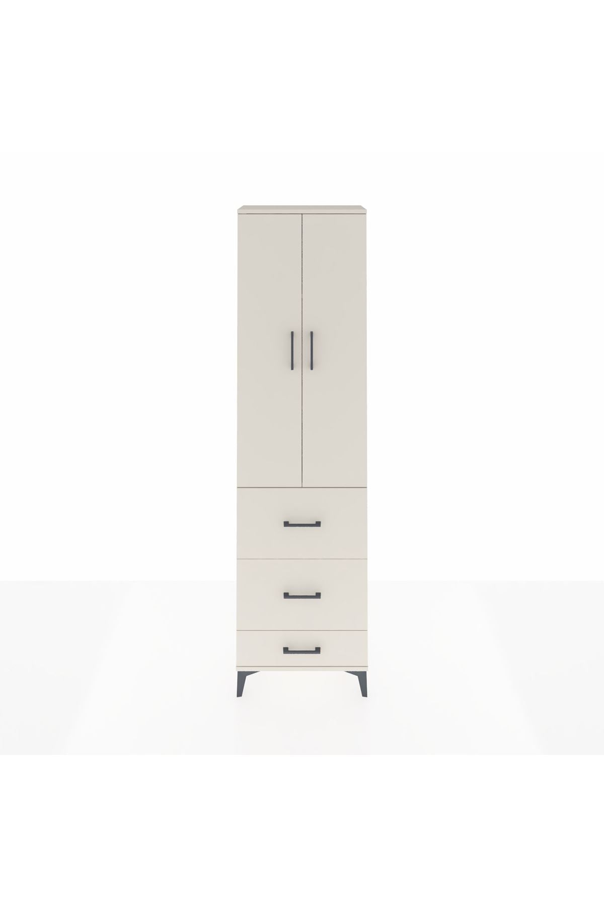 Arges Dolap 3 Raflı 3 Çekmeceli 2 Kapaklı 60x30x221 - S29M071V1A