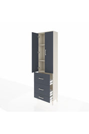 Arges Dolap 3 Raflı 3 Çekmeceli 2 Kapaklı 60x30x221 - S29M071V2A