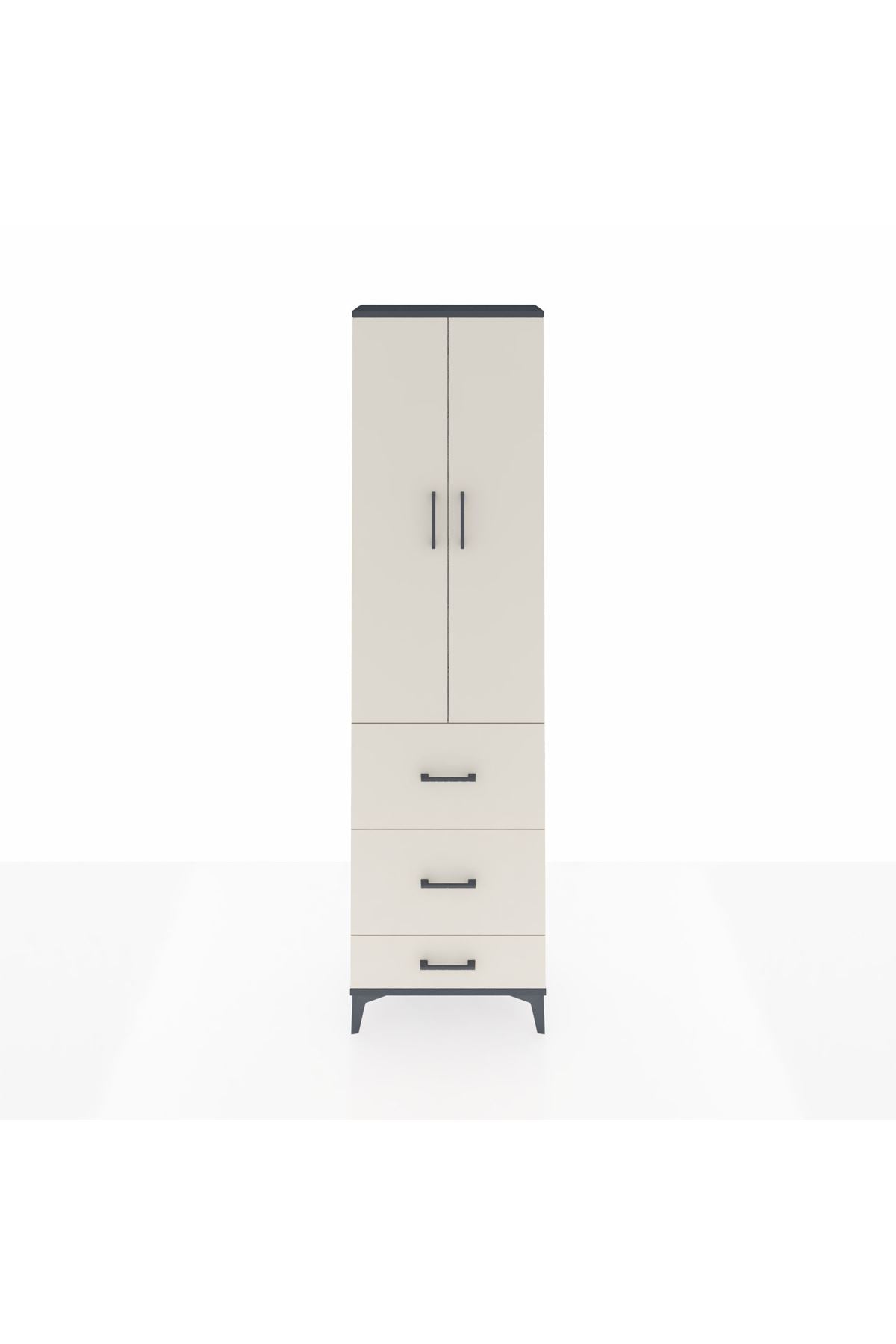 Arges Dolap 3 Raflı 3 Çekmeceli 2 Kapaklı 60x30x221 - S29M071V4A