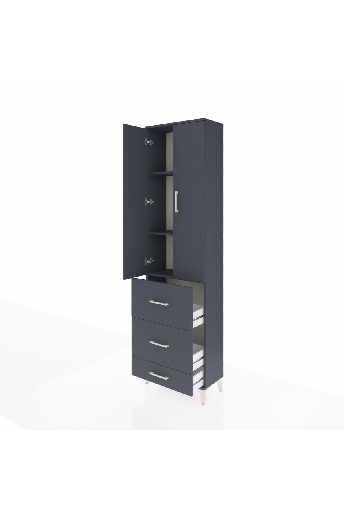 Arges Dolap 3 Raflı 3 Çekmeceli 2 Kapaklı 60x30x221 - S29M071V5A