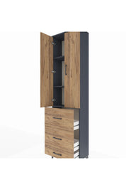 Arges Dolap 3 Raflı 3 Çekmeceli 2 Kapaklı 60x30x221 - S29M071V6A