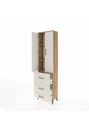 Arges Dolap 3 Raflı 3 Çekmeceli 2 Kapaklı 60x30x221 - S29M071V7A