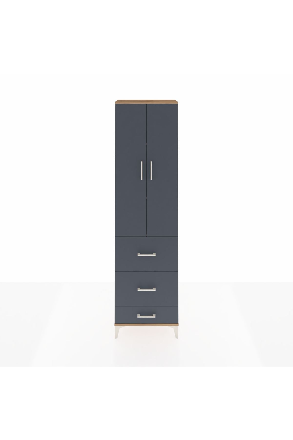 Arges Dolap 3 Raflı 3 Çekmeceli 2 Kapaklı 60x30x221 - S29M071V8A