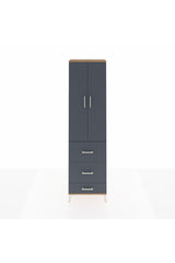 Arges Dolap 3 Raflı 3 Çekmeceli 2 Kapaklı 60x30x221