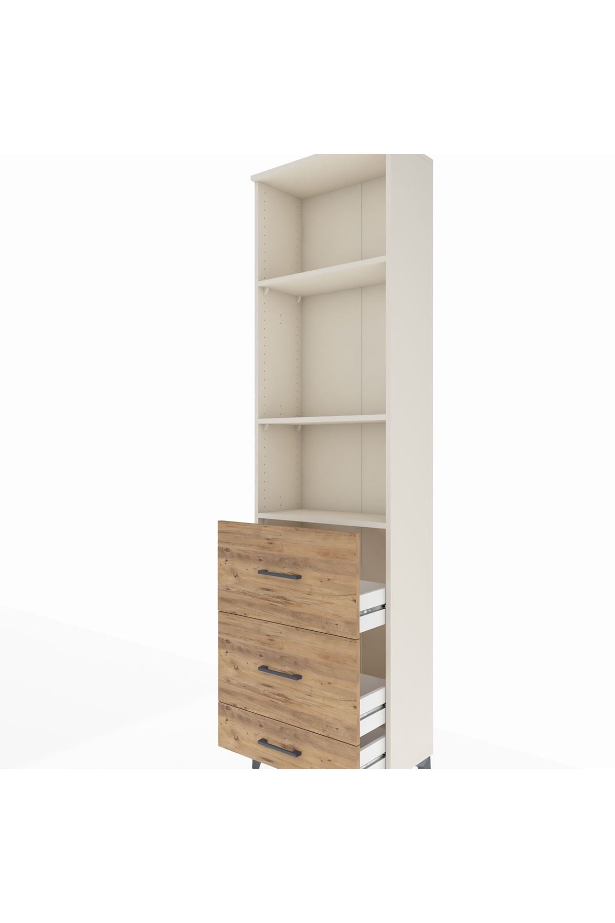 Arges Dolap 3 Raflı 3 Çekmeceli 60x30x221 - S29M072V3A