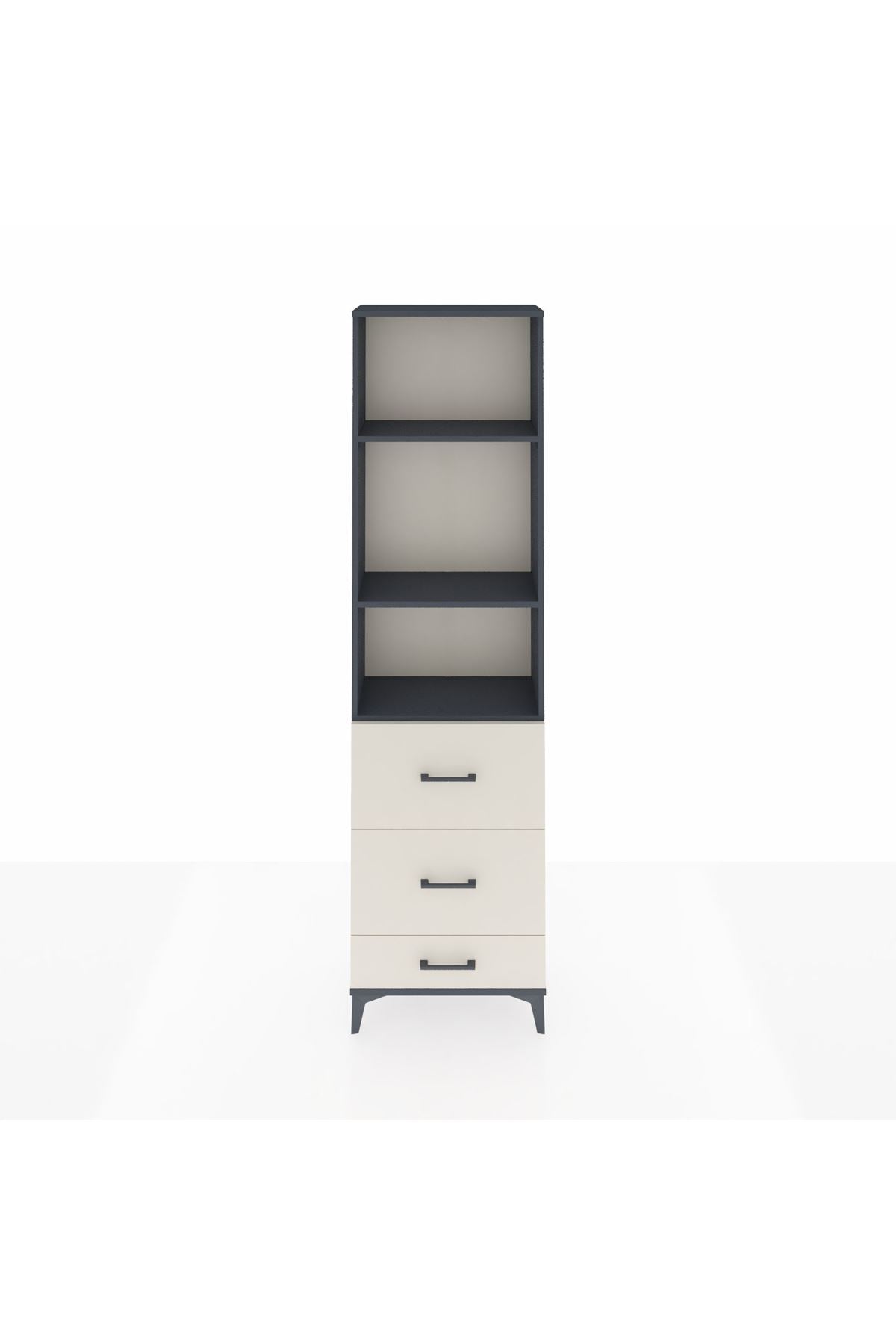 Arges Dolap 3 Raflı 3 Çekmeceli 60x30x221 - S29M072V4A