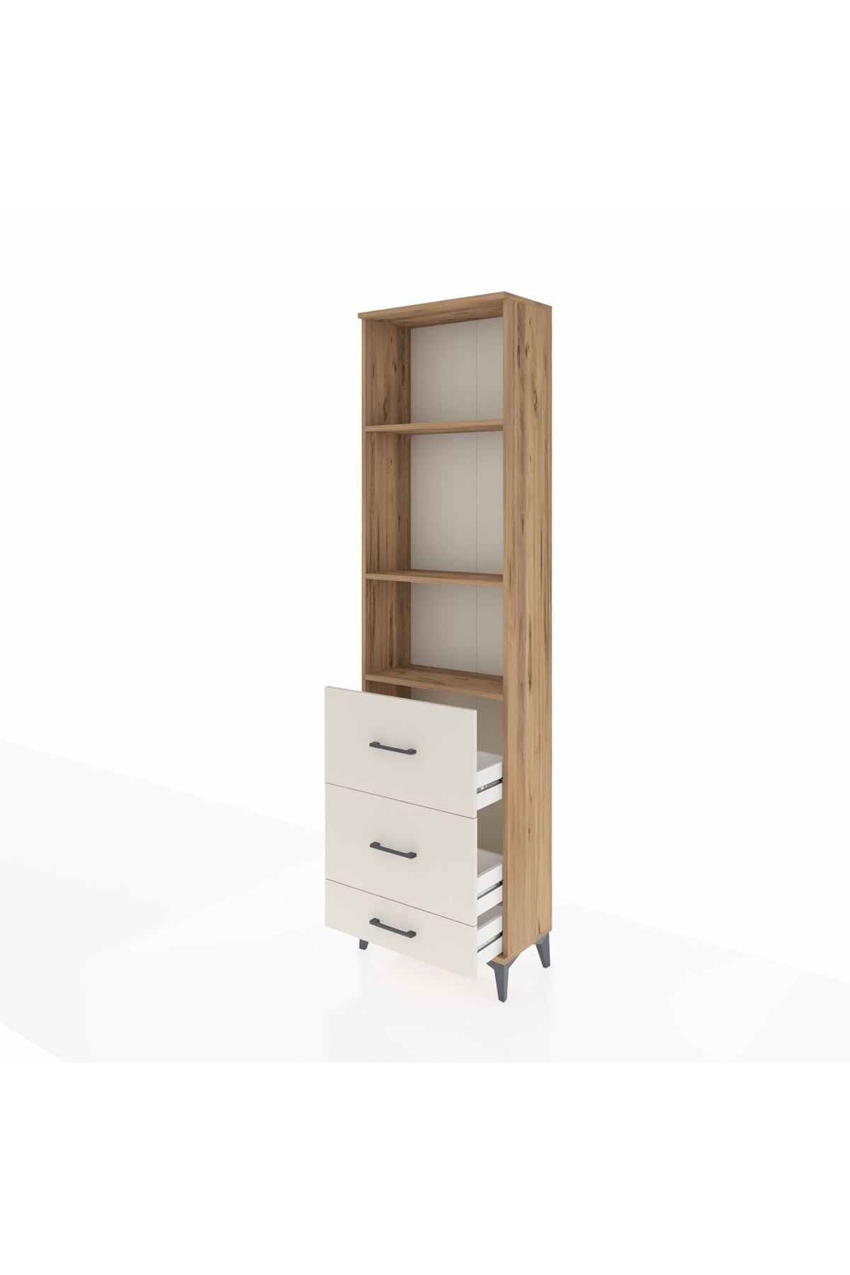 Arges Dolap 3 Raflı 3 Çekmeceli 60x30x221 - S29M072V7A