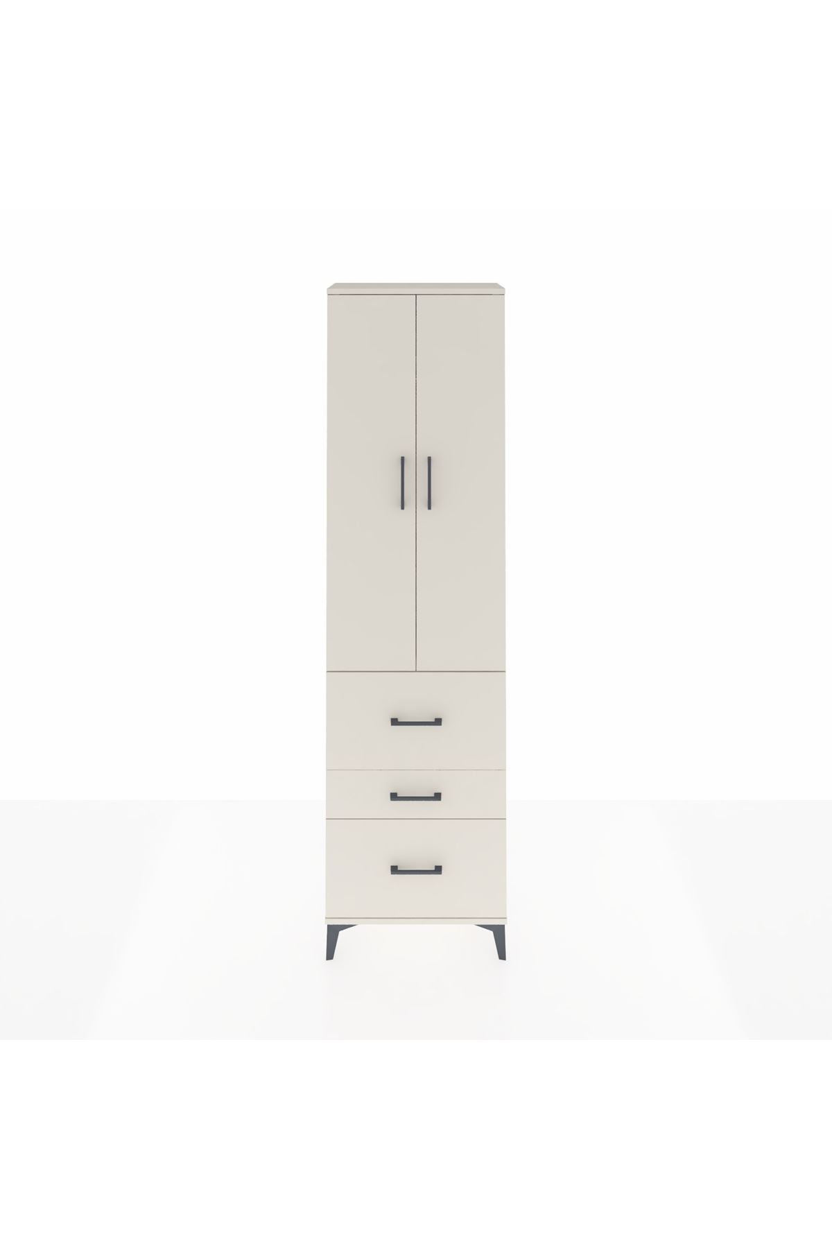 Arges Dolap 2 Raflı 3 Çekmeceli Tek Askılı 60x30x221 - S29M073V1A