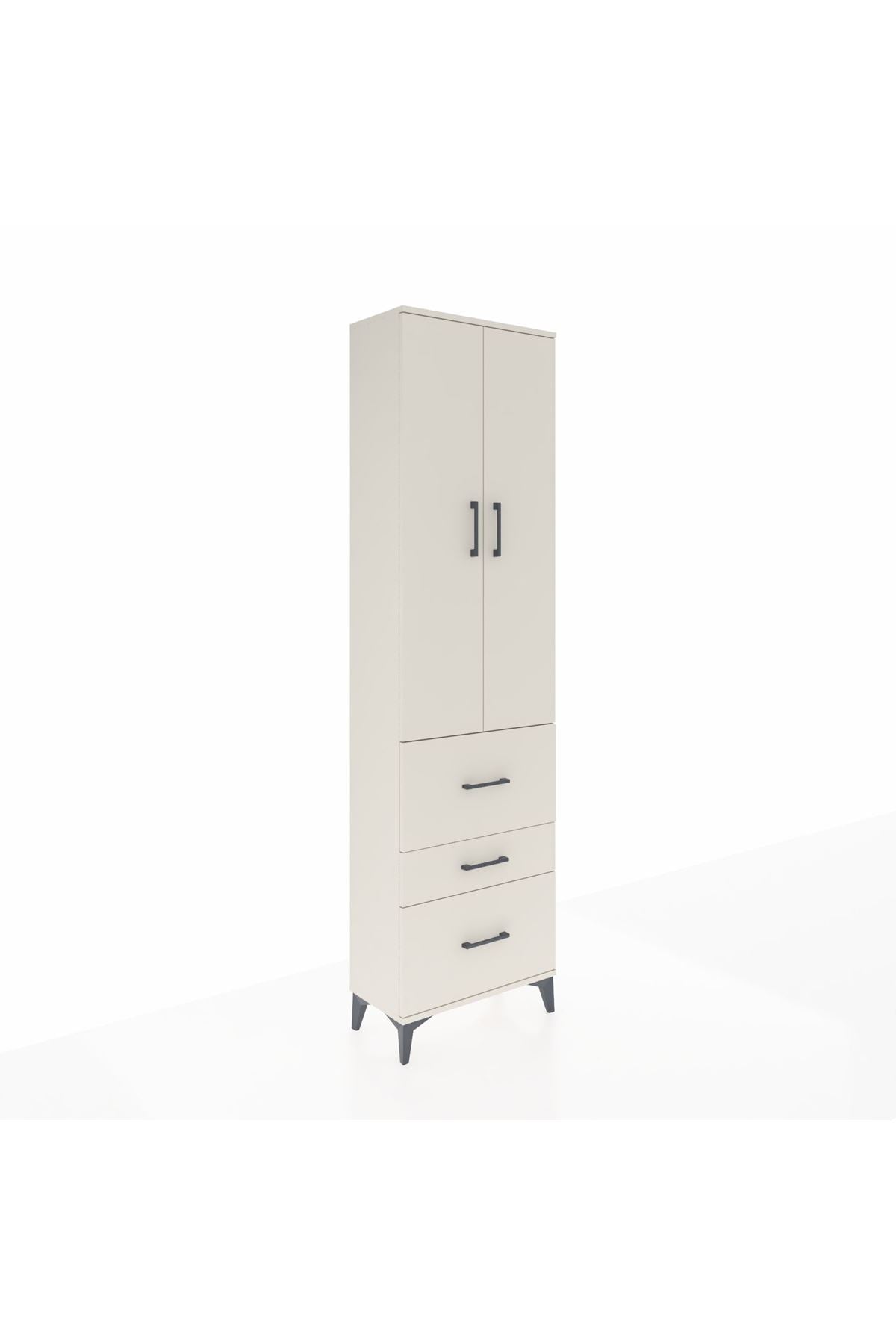Arges Dolap 2 Raflı 3 Çekmeceli Tek Askılı 60x30x221 - S29M073V1A
