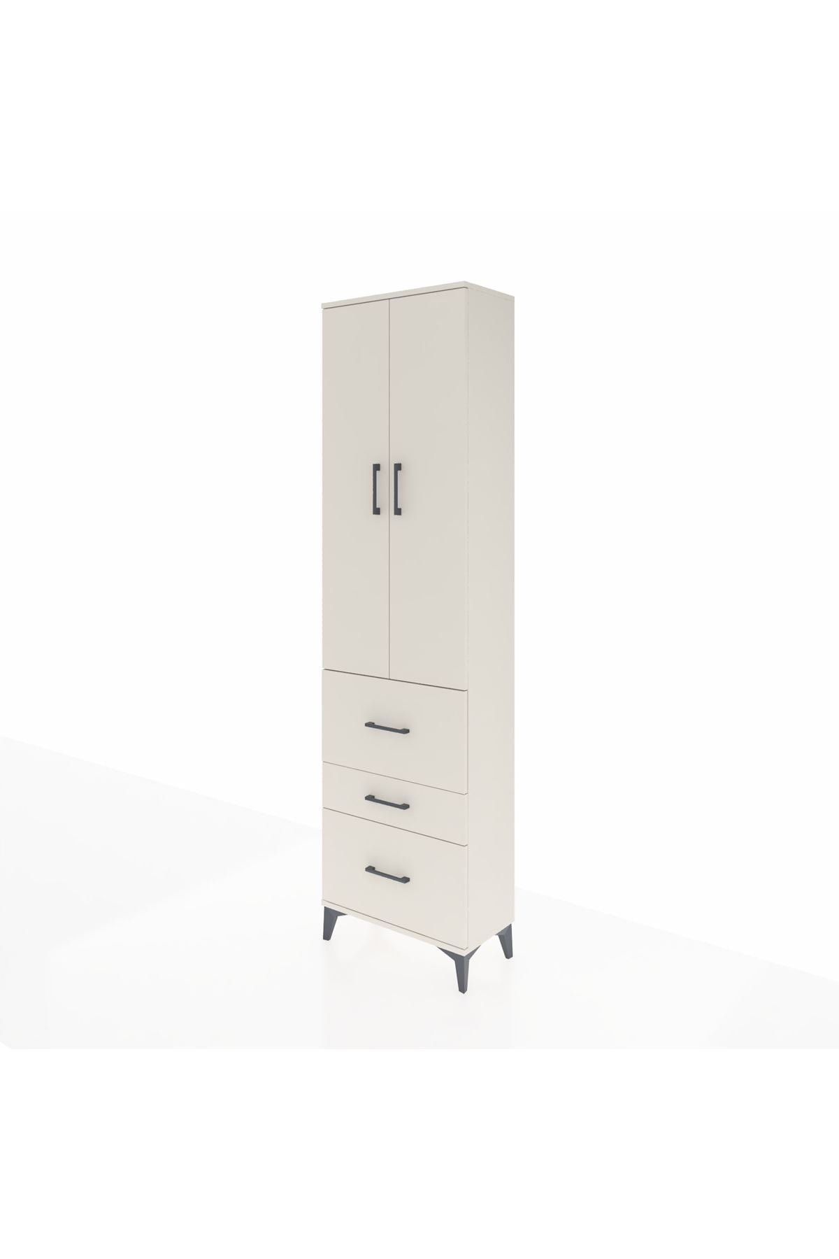 Arges Dolap 2 Raflı 3 Çekmeceli Tek Askılı 60x30x221 - S29M073V1A