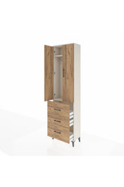 Arges Dolap 2 Raflı 3 Çekmeceli Tek Askılı 60x30x221 - S29M073V3A