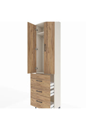 Arges Dolap 2 Raflı 3 Çekmeceli Tek Askılı 60x30x221 - S29M073V3A