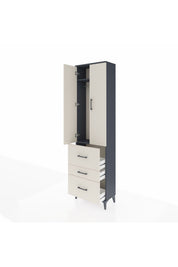 Arges Dolap 2 Raflı 3 Çekmeceli Tek Askılı 60x30x221 - S29M073V4A