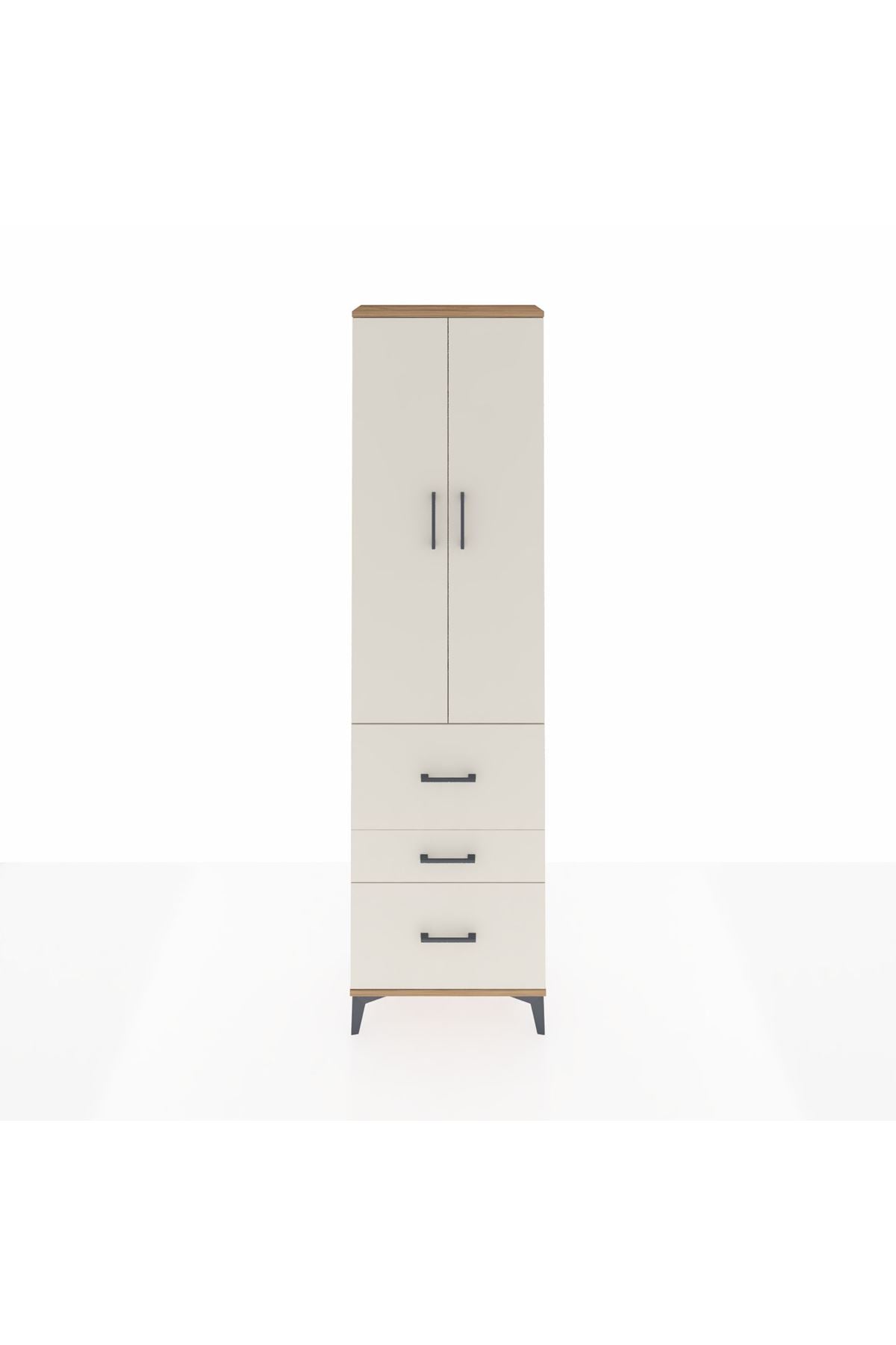 Arges Dolap 2 Raflı 3 Çekmeceli Tek Askılı 60x30x221 - S29M073V7A