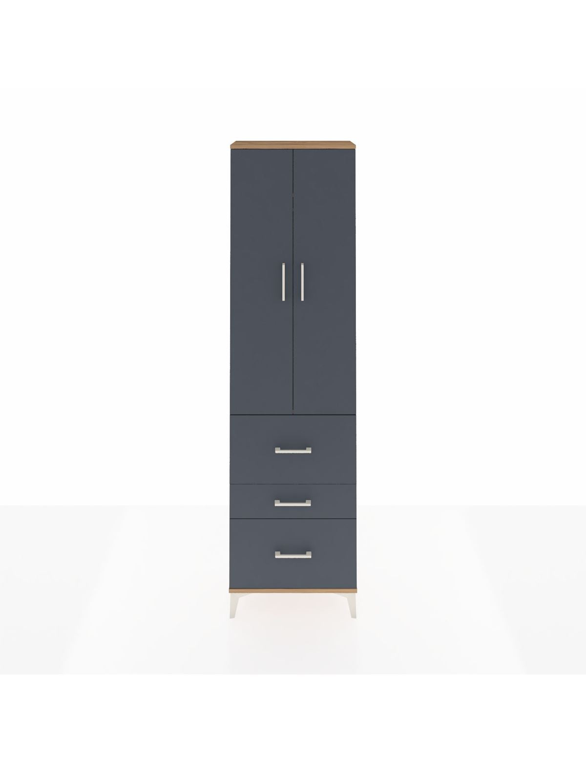 Arges Dolap 2 Raflı 3 Çekmeceli Tek Askılı 60x30x221 - S29M073V8A