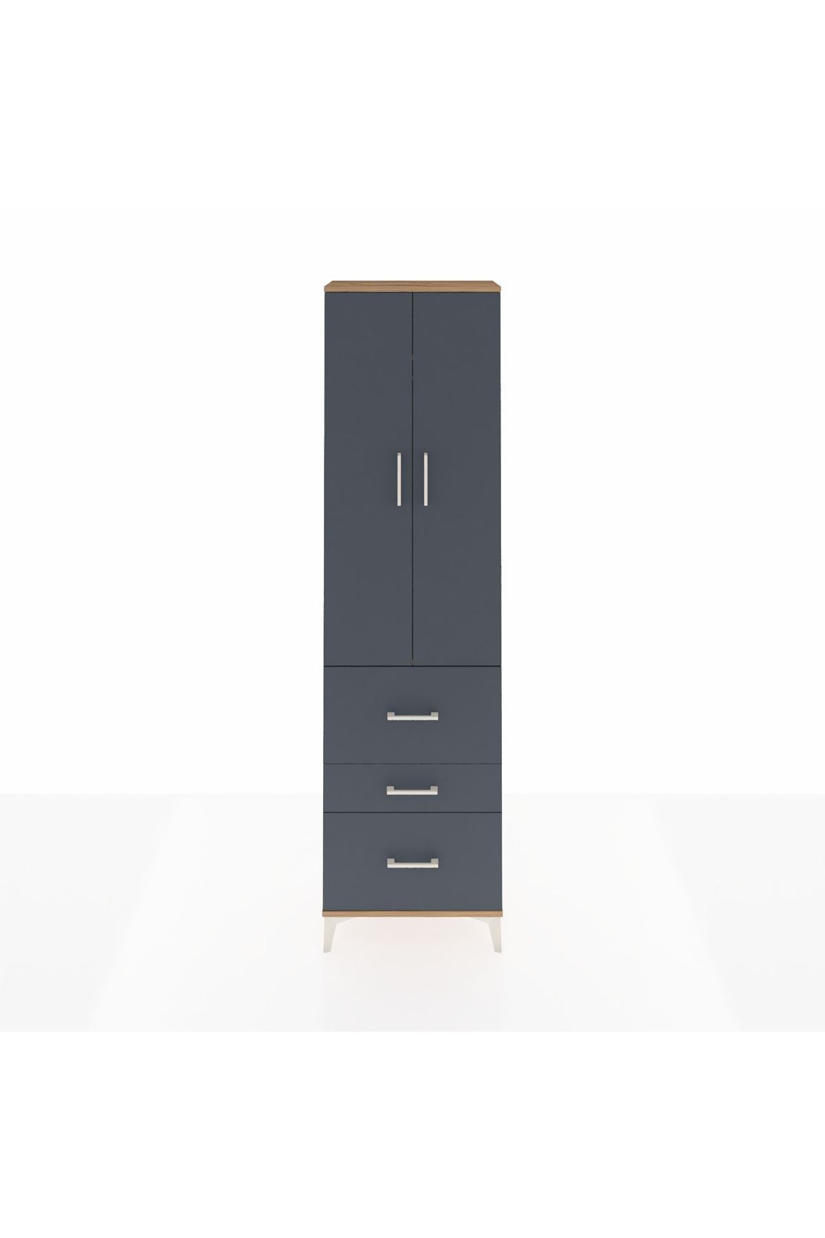 Arges Dolap 2 Raflı 3 Çekmeceli Tek Askılı 60x30x221 - S29M073V8A