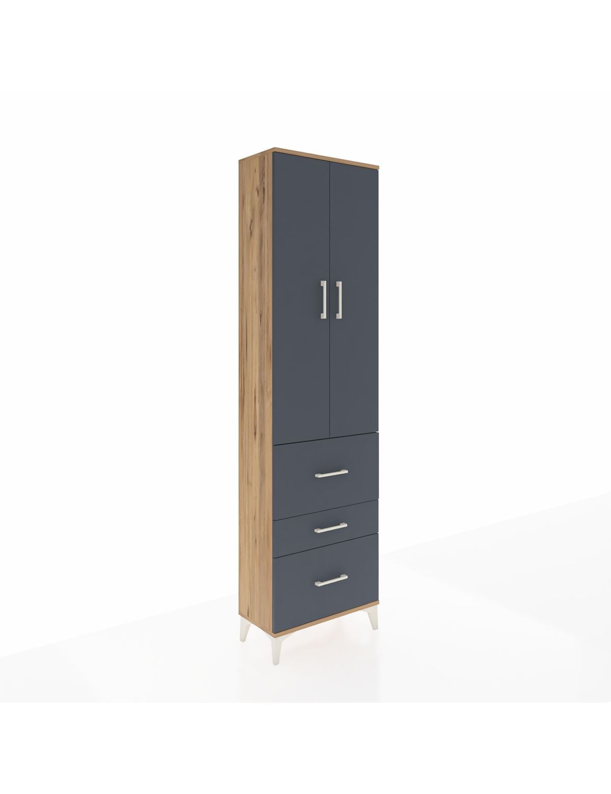Arges Dolap 2 Raflı 3 Çekmeceli Tek Askılı 60x30x221 - S29M073V8A
