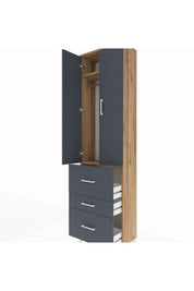 Arges Dolap 2 Raflı 3 Çekmeceli Tek Askılı 60x30x221 - S29M073V8A