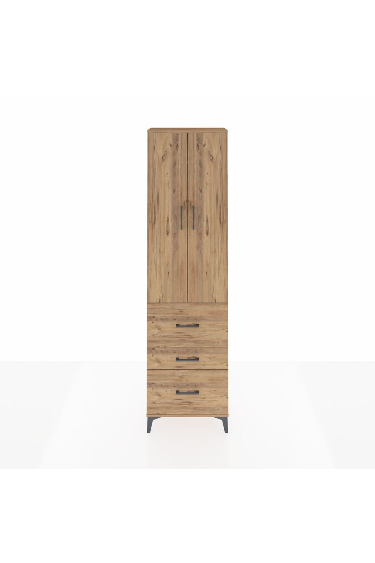 Arges Dolap 2 Raflı 3 Çekmeceli Tek Askılı 60x30x221 - S29M073V9A