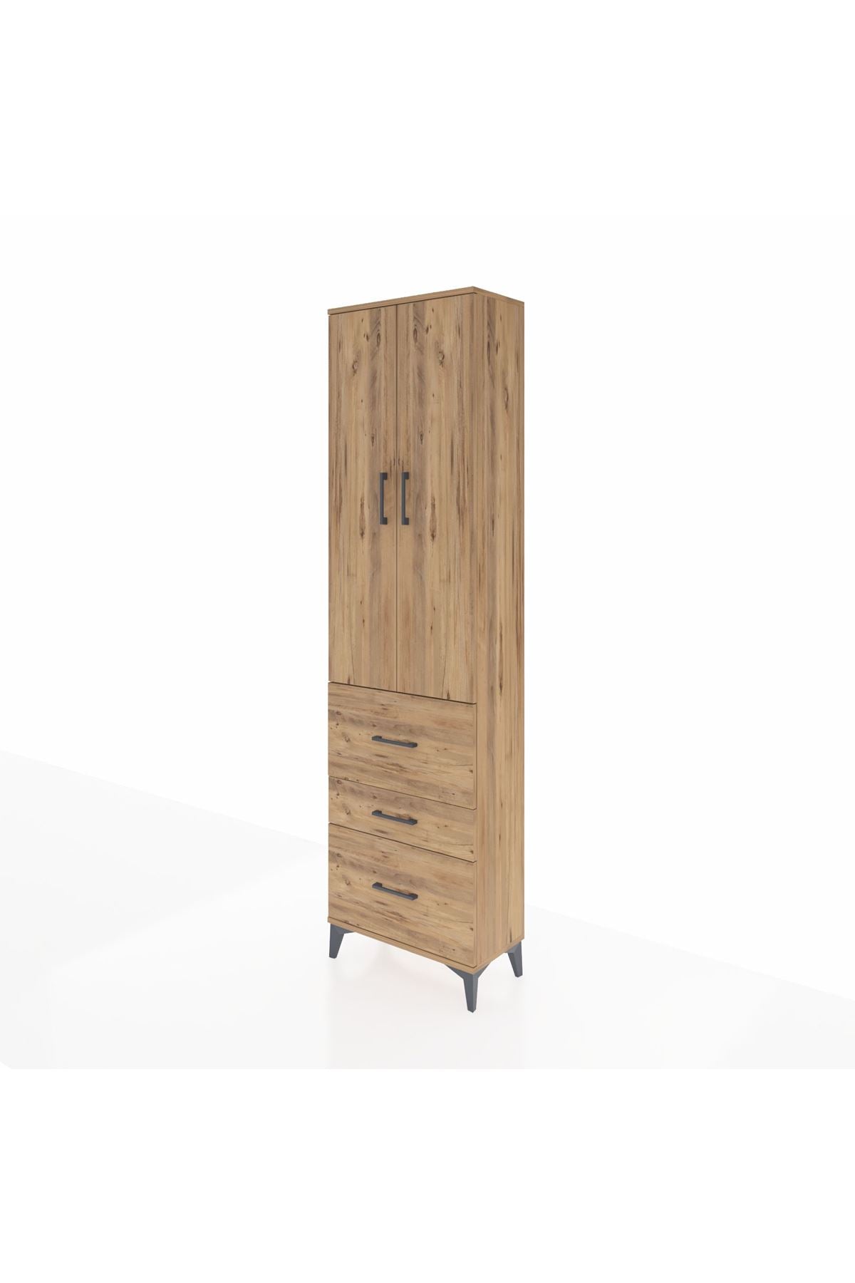 Arges Dolap 2 Raflı 3 Çekmeceli Tek Askılı 60x30x221 - S29M073V9A